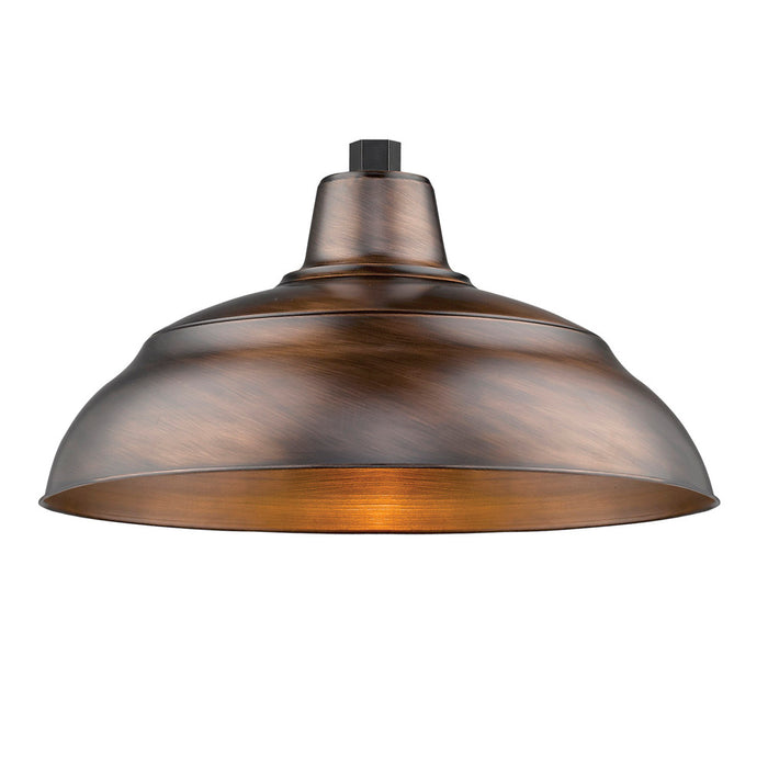 R Series 1-Light Warehouse Shade Natural Copper